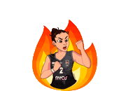 Fire Kiss Sticker by Lojinha Volei Gringa