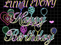 Happy Birthday Elaine animated GIF with playful text and bright background