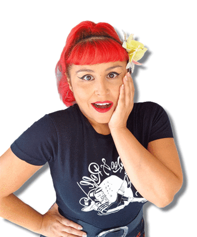 SenoritaRocknRoll giphyupload rocknroll rocker pinup Sticker