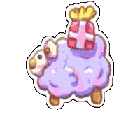 sunuptoy_draw christmas gift sheep ornaments Sticker