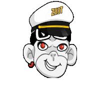 Captain Navy Sticker by Zhot Shop