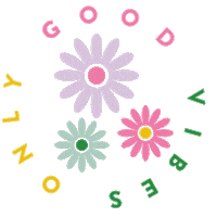 papierandco flowers good vibes good vibes only cool flowers Sticker