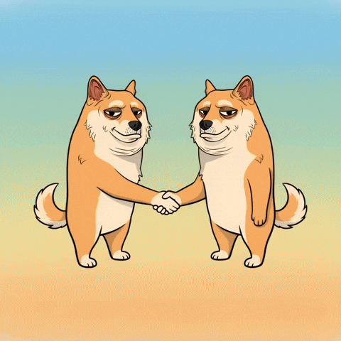 Shiba Inu Handshake GIF by Doge Pound