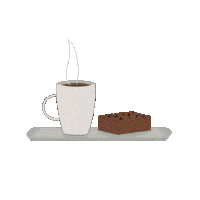 illuswetor coffee black cafe cake Sticker