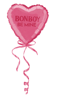 bonboyco be mine dog collar giagif heart balloon Sticker