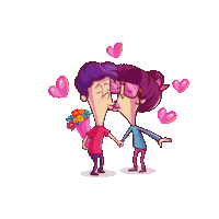 In Love Kiss Sticker by Creative Hatti