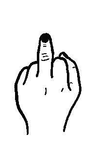 Mental Health Middle Finger Sticker by Fifth & Ninth