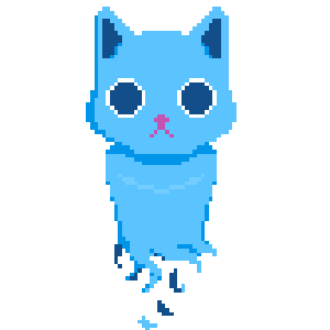 Ghost Cat Pixel Art Sticker