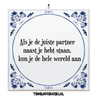 Spreuk Geluk Sticker by Tegelspreuken.nl
