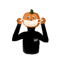 SmallBatchArtist halloween sticker instagram mask Sticker