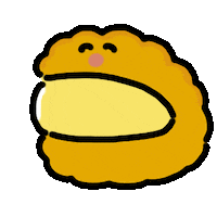 Hungry Cream Puff Sticker by kupaberu