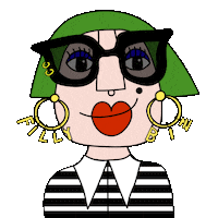 Green Hair Art Sticker by Filly Biz