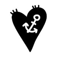 vasketeria heart illustration tattoo eyelashes Sticker