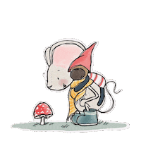 Mouse Mushroom Sticker by Thuis bij Muis
