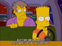 driving bart simpson GIF