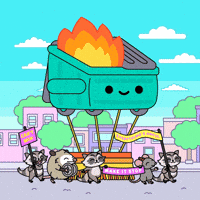 Raccoon This Is Fine GIF by 100% Soft