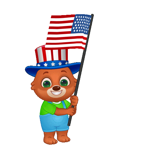 Independence Day Celebration Sticker by Lucas and Friends by RV AppStudios