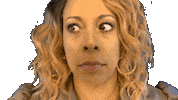 ComedianHollyLogan crazy eyes scared weed Sticker