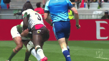 Massive tackle on the Buffalo! 