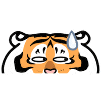 Awkward Tiger Sticker by Bu2ma
