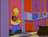 homer simpson laughing GIF