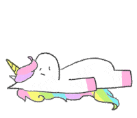 LunaRucola mood unicorn leavemealone rainbowunicorn Sticker