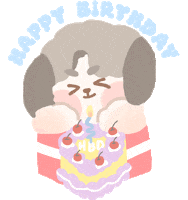 Happy Birthday Illustration Sticker