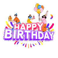 Greeting Happy Birthday Sticker by Roposo