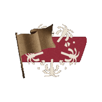 Flag Vanilla Sticker by Thulthain Creative Studio