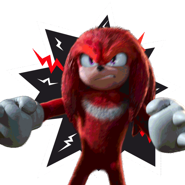 Angry Knuckles Sticker by Sonic The Hedgehog