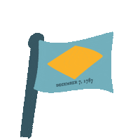 Gold Flag Sticker