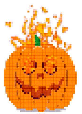 Jack O Lantern Pixel Sticker
