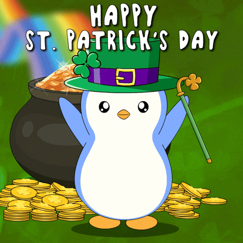 St Patricks Day Gold GIF by Pudgy Penguins