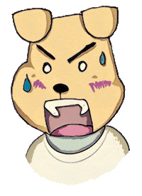 Shocked Dog Sticker by doghero