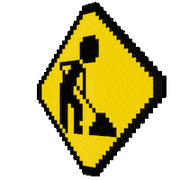 Warning Under Construction Sticker by Anthony Antonellis