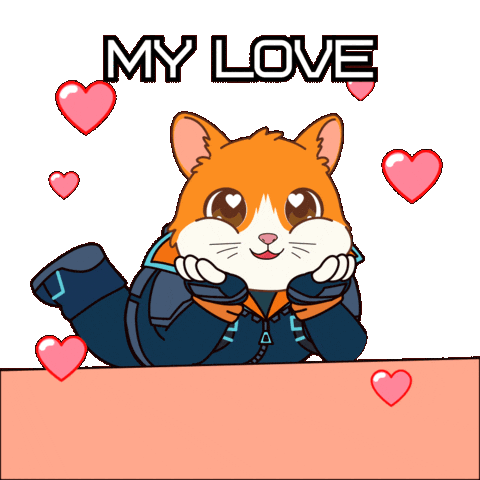 I Love You Hearts Sticker by Hamieverse