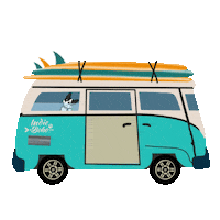 Road Trip Dog Sticker by Indie Boho Pets