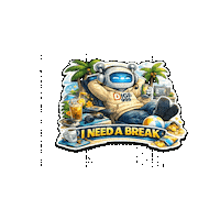 Tired Break Time Sticker by Digi 995