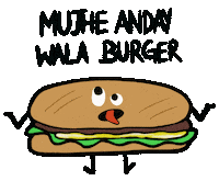 deefeeproductions food burger egg Pakistan Sticker