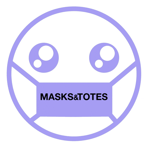 masksandtotes fashion pink face mask GIF
