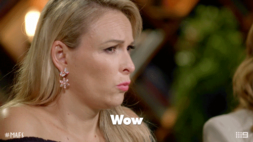 dinner party wow GIF by Married At First Sight Australia