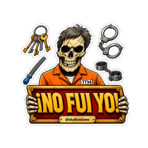 Halloween Skull Sticker