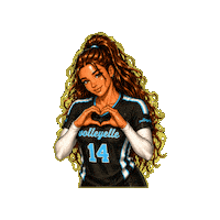 volleyelle volleyball usa volleyball lovb girls volleyball Sticker