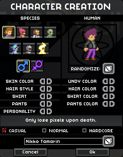 character creation GIF