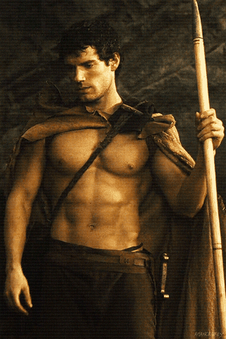 henry cavill washboard abs GIF
