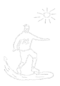Surf Saint Sticker