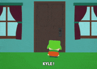 kyle broflovski door GIF by South Park 