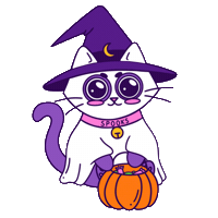Trick Or Treat Halloween Sticker by Spooks the Cat