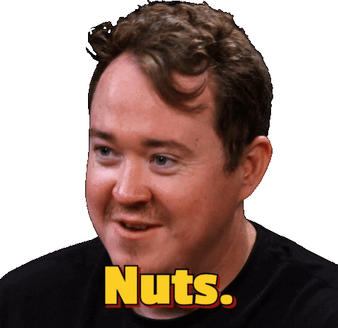 Hot Ones This Is Nuts Sticker by First We Feast