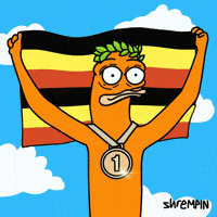 Gold Medal Flag GIF by shremps
